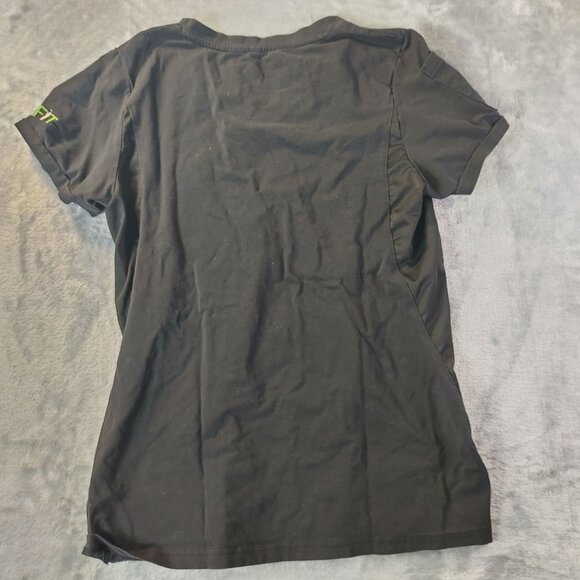 Helix by Benefit Womens Scrub Top Black Size M Stretch V Neck Workwear Pocket - Picture 11 of 11